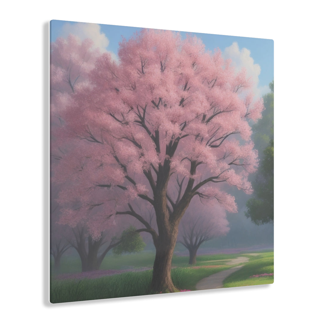 🌸 Serene Pink Trees: Tranquil Forest Scenes 🌲 - Creative Canvas Corner