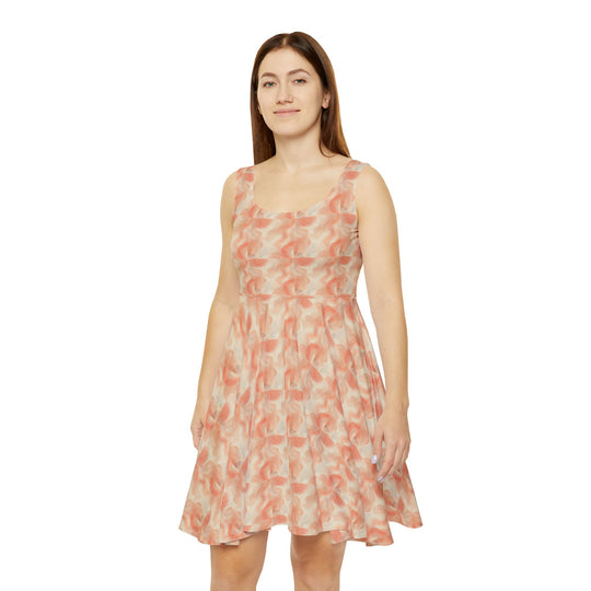 Minimalist Peach Skater Dress for a Fresh Look