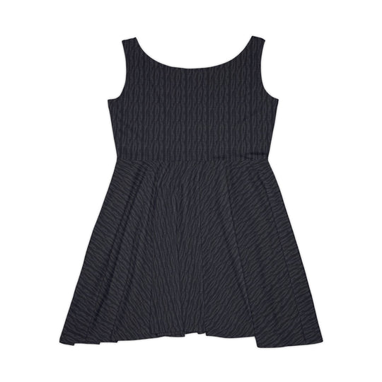 Edgy Goth Skater Dress - 90s Grunge Revival - Creative Canvas Corner
