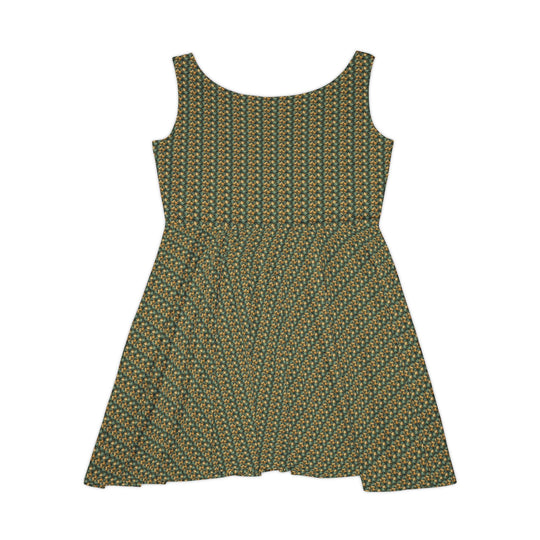 Tessellated Leaf Skater Dress