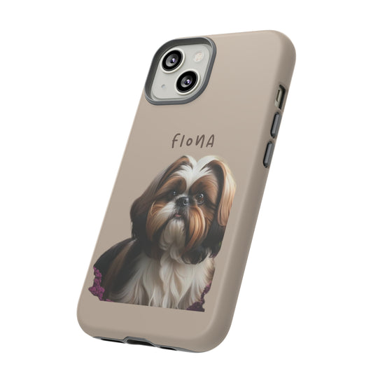 Custom Shih Tzu Pet Phone Case with Photo and Name - Dog Lover's Gift - Creative Canvas Corner