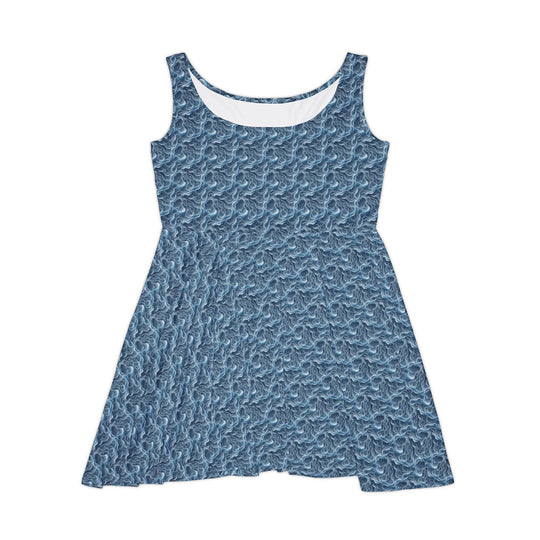 Arctic Wave Vibe Women Skater Dress - Creative Canvas Corner