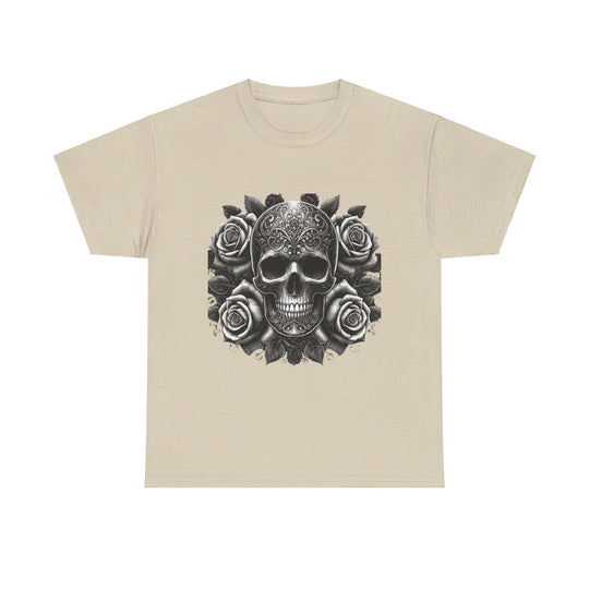 Skull and Roses Halloween T-Shirt