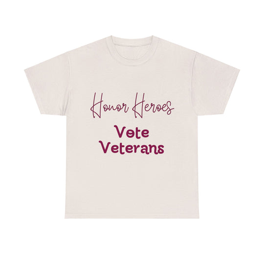 🗳️ Vote for Veterans: Honoring Our Heroes T-Shirt 🎖️ - Creative Canvas Corner