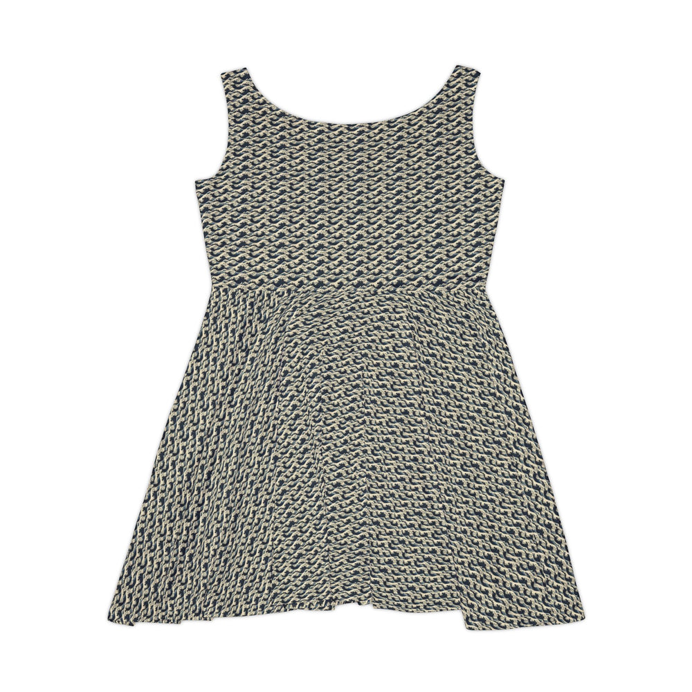Japanese Wave Vibe Women Skater Dress