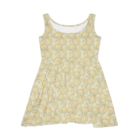 Minimalist Pale Yellow Skater Dress for a Subtle Look