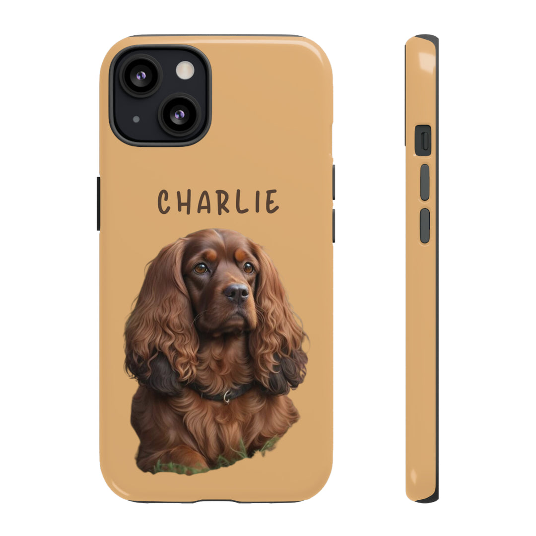 Custom Cocker Spaniel Pet Phone Case with Photo and Name - Dog Lover's Choice - Creative Canvas Corner