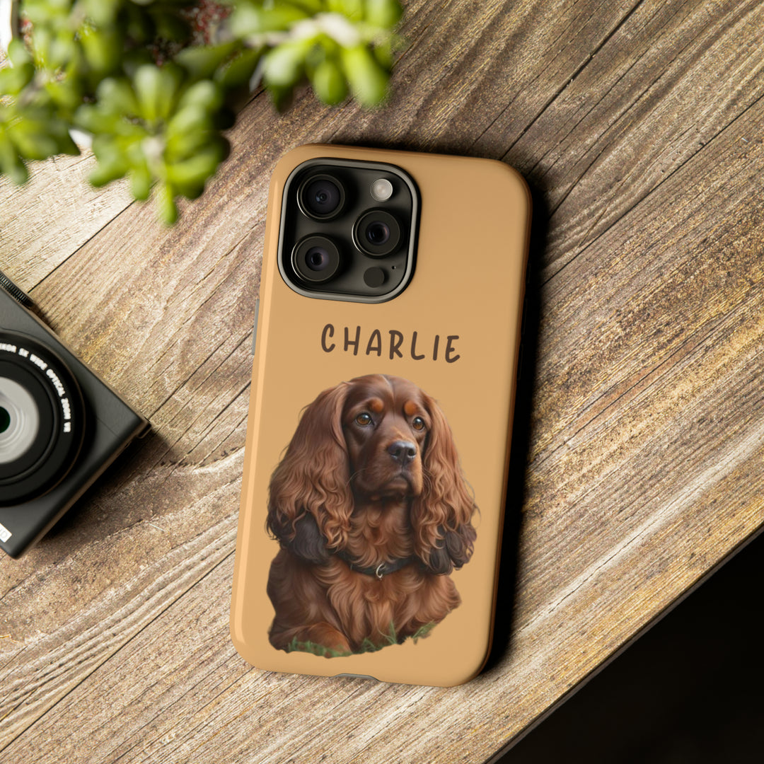 Custom Cocker Spaniel Pet Phone Case with Photo and Name - Dog Lover's Choice - Creative Canvas Corner