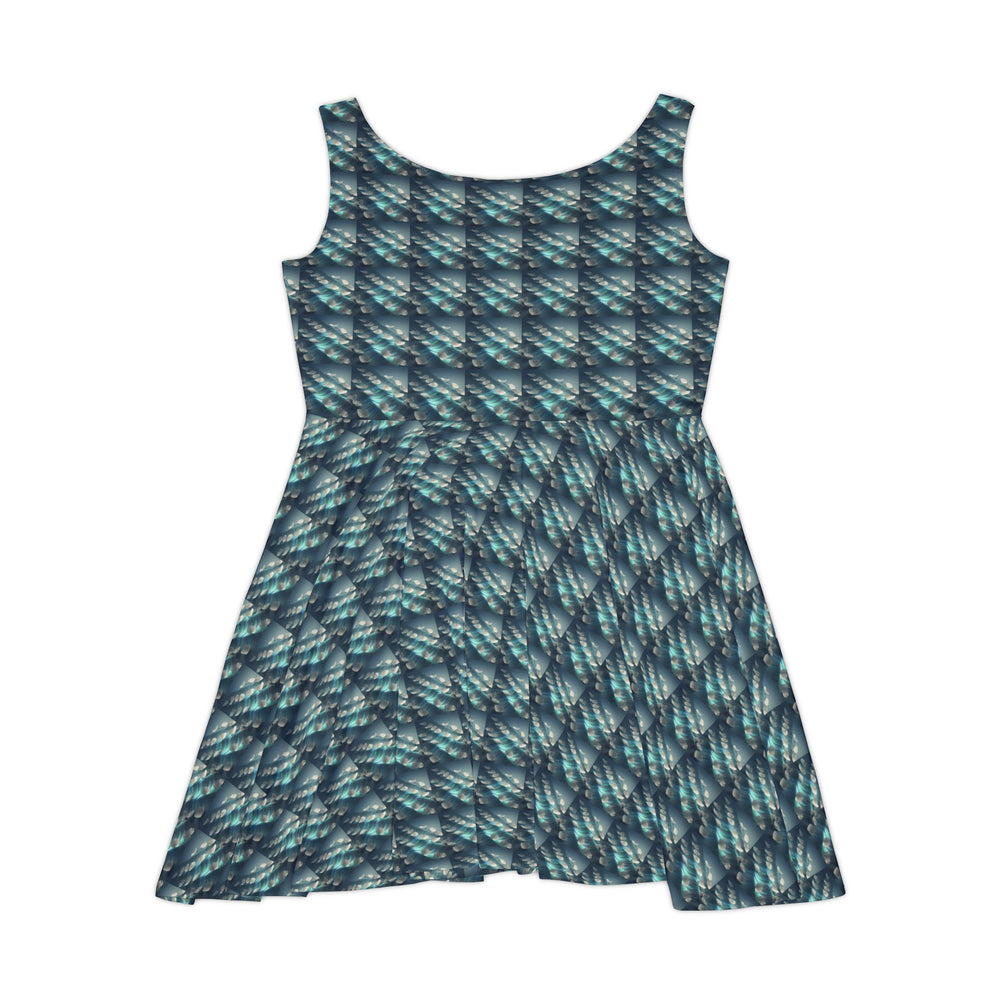 Bloomline Frequency Women Skater Dress - Creative Canvas Corner