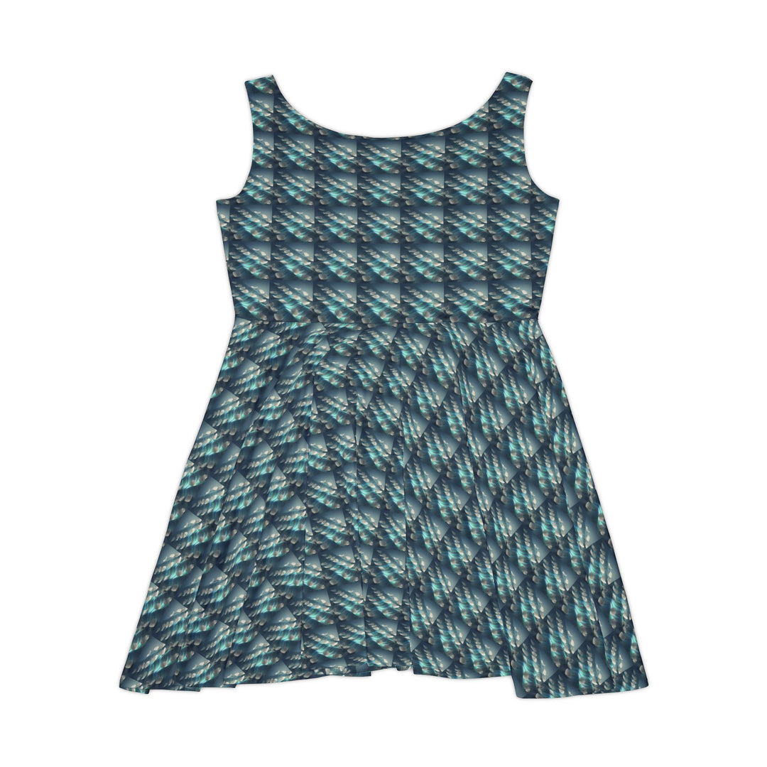 Bloomline Frequency Women Skater Dress - Creative Canvas Corner