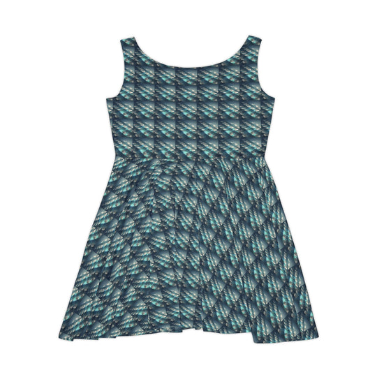 Bloomline Frequency Women Skater Dress - Creative Canvas Corner