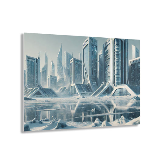 Futuristic Arctic Cityscape Acrylic Print