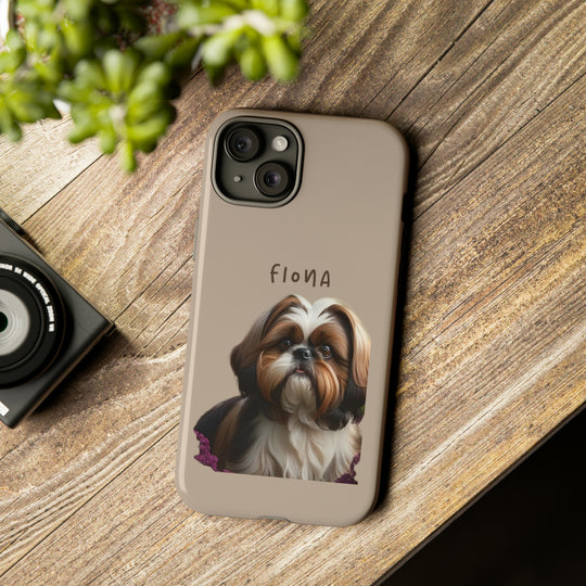 Custom Shih Tzu Pet Phone Case with Photo and Name - Dog Lover's Gift - Creative Canvas Corner