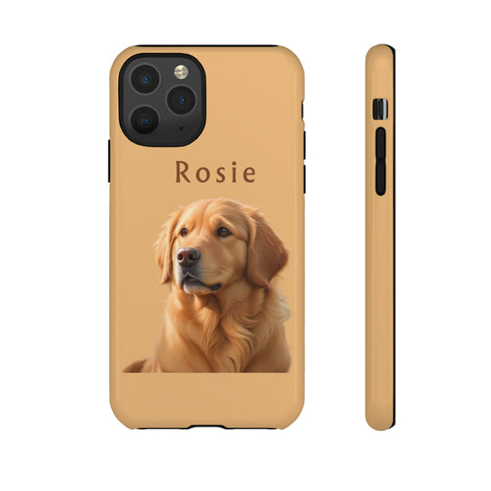 Golden Retriever Phone Case Using Pet Photo + Name Dog Phone Case iPhone Case - Creative Canvas Corner