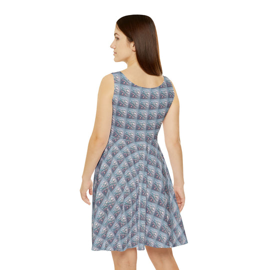 Gradient Orb Vibe Women Skater Dress