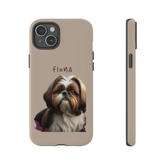 Custom Shih Tzu Pet Phone Case with Photo and Name - Dog Lover's Gift - Creative Canvas Corner