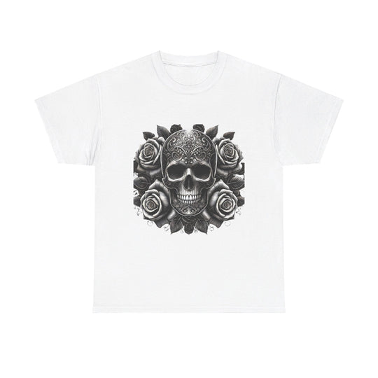 Skull and Roses Halloween T-Shirt