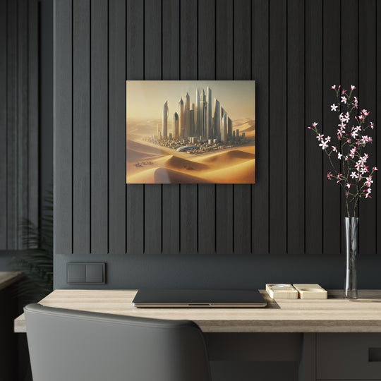 Futuristic Desert City Oasis Acrylic Print