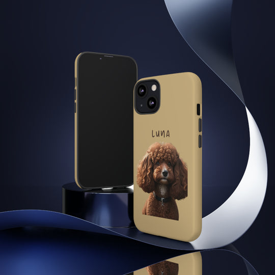 Custom Poodle Pet Phone Case with Photo and Name - Dog Lover's Choice - Creative Canvas Corner