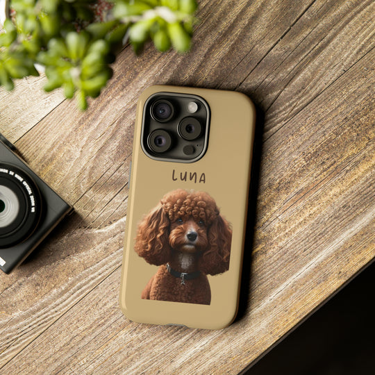 Custom Poodle Pet Phone Case with Photo and Name - Dog Lover's Choice - Creative Canvas Corner