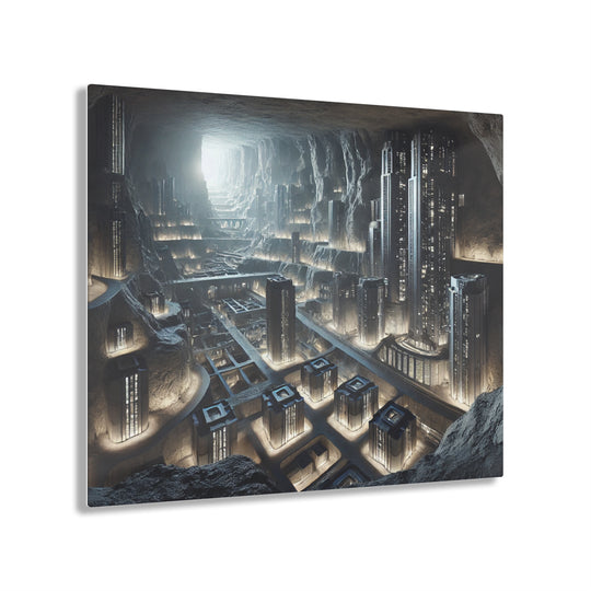 Futuristic Subterranean City Acrylic Print