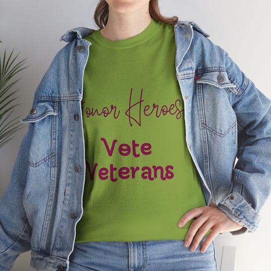 🗳️ Vote for Veterans: Honoring Our Heroes T-Shirt 🎖️ - Creative Canvas Corner