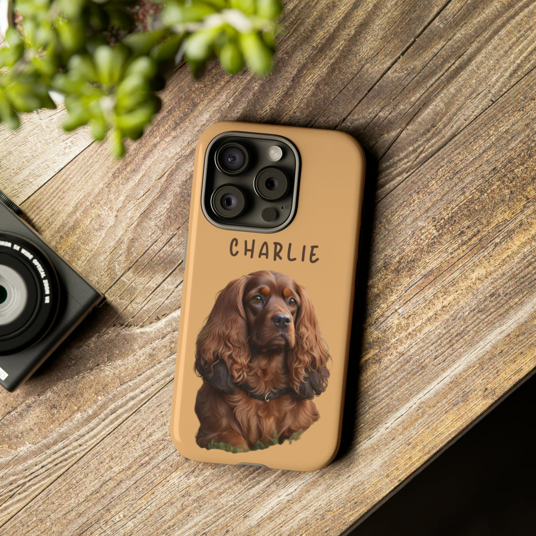 Custom Cocker Spaniel Pet Phone Case with Photo and Name - Dog Lover's Choice - Creative Canvas Corner