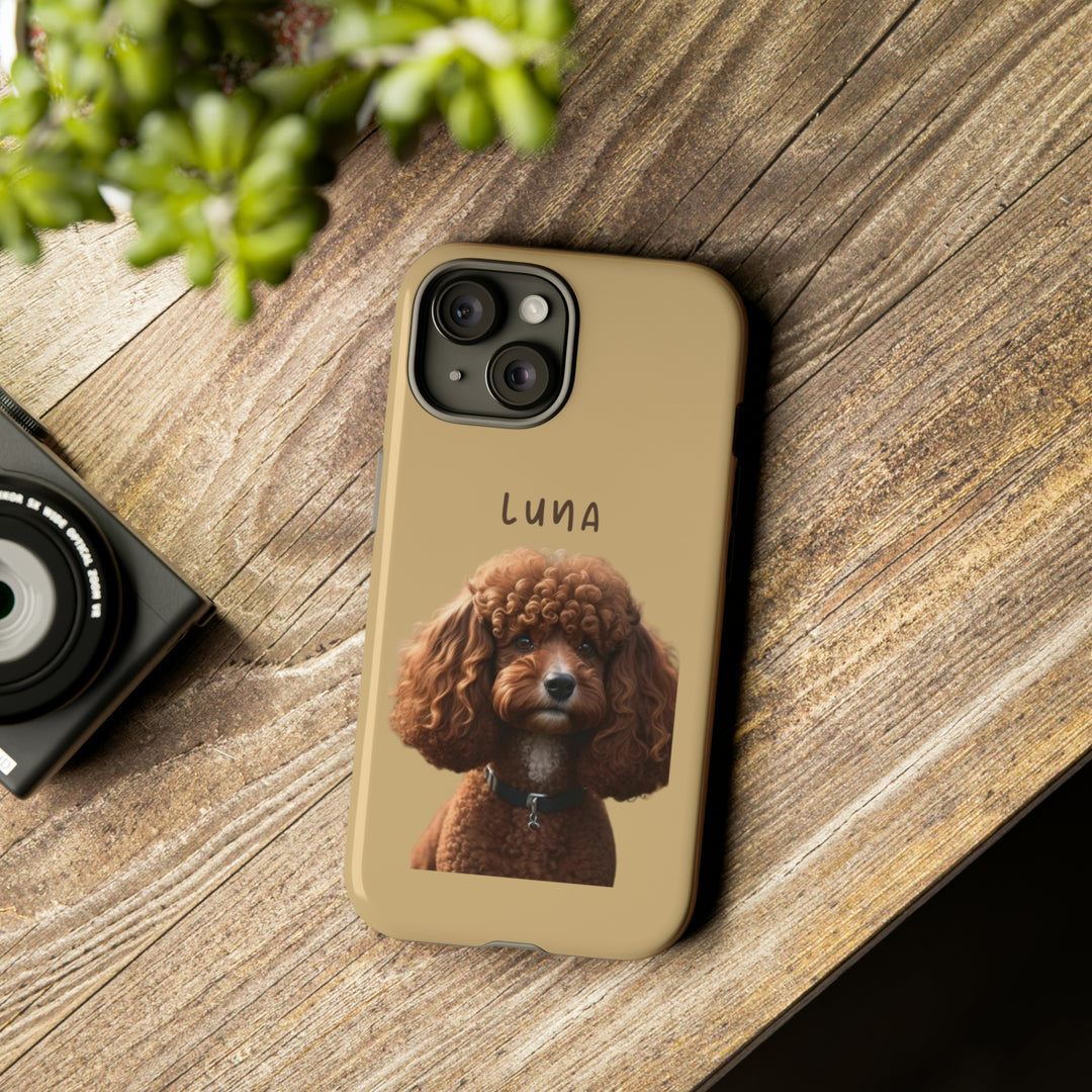 Custom Poodle Pet Phone Case with Photo and Name - Dog Lover's Choice - Creative Canvas Corner