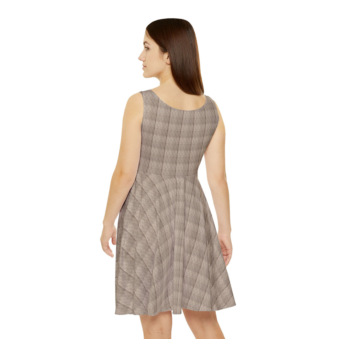 Lace Overlay Skater Dress - Delicate Vintage Elegance