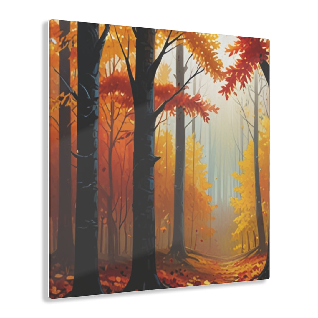 🍂 Vibrant Autumn Forest: A Symphony of Red, Orange, and Yellow Leaves 🍁 - Creative Canvas Corner