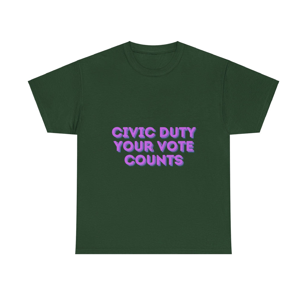 Civic Duty T-Shirt - Your Vote Counts