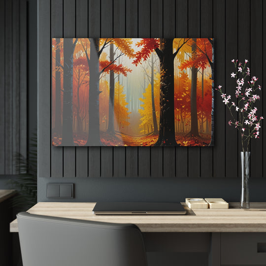 🍂 Vibrant Autumn Forest: A Symphony of Red, Orange, and Yellow Leaves 🍁 - Creative Canvas Corner