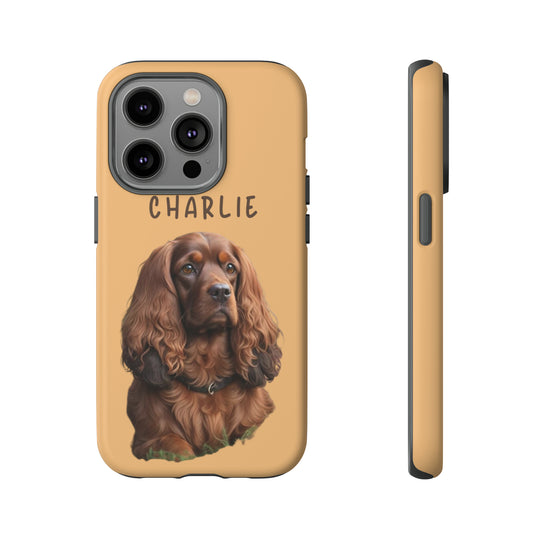 Custom Cocker Spaniel Pet Phone Case with Photo and Name - Dog Lover's Choice - Creative Canvas Corner