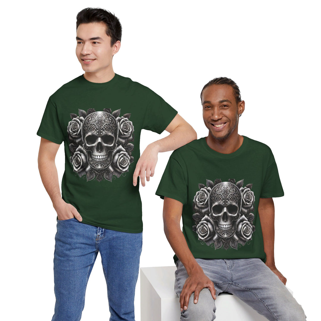 Skull and Roses Halloween T-Shirt