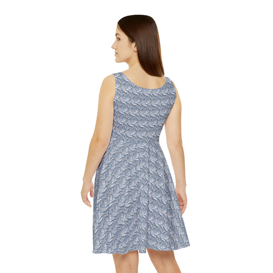 Baby Blue Mini Skater Dress: Everyday Serenity - Creative Canvas Corner