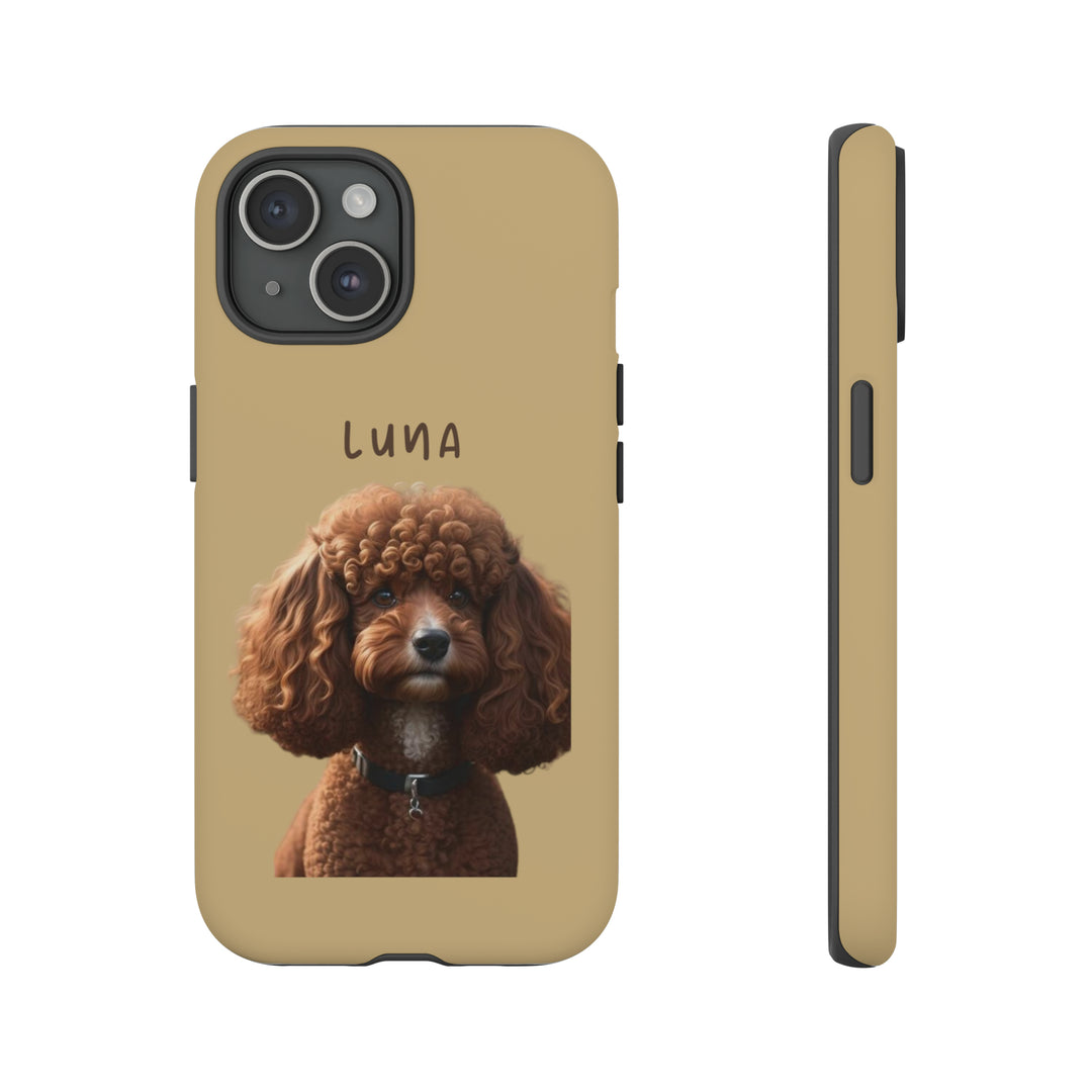 Custom Poodle Pet Phone Case with Photo and Name - Dog Lover's Choice - Creative Canvas Corner