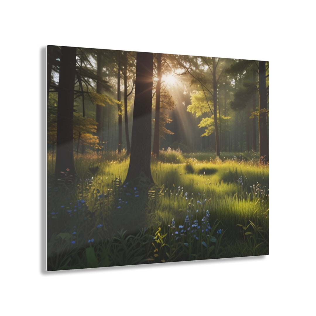 🌼 Sunlit Forest Clearing: Tranquil Beauty and Wildflower Bliss 🌞 - Creative Canvas Corner