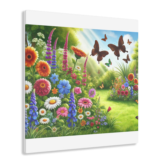 Daylight Delight - Garden and Butterflies Acrylic Painting