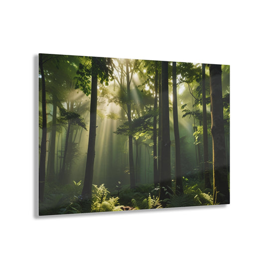 🌳 Sunlit Forest Canopy Art: Nature's Serenity in Every Brushstroke 🌞 - Creative Canvas Corner