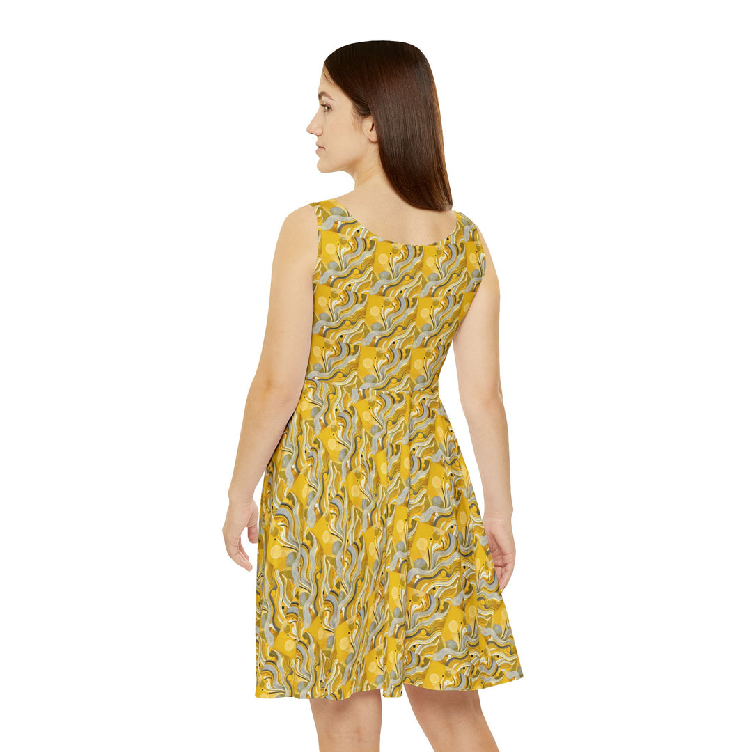 Minimalist Lemon Skater Dress for a Bright Look