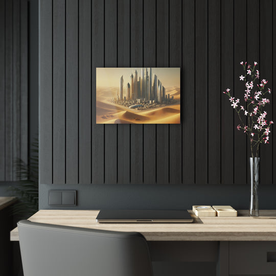 Futuristic Desert City Oasis Acrylic Print