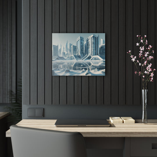 Futuristic Arctic Cityscape Acrylic Print