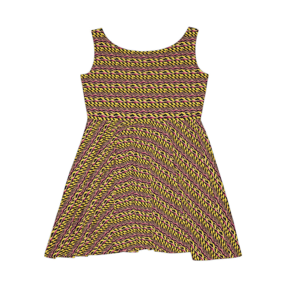 Halftone Dot Vibe Women Skater Dress