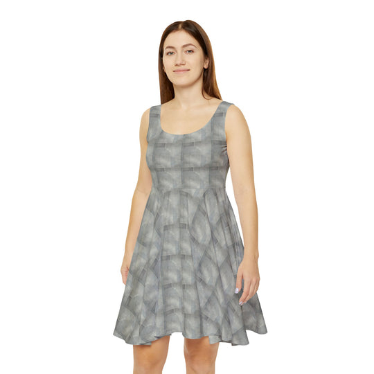 Minimalist Grey Skater Dress for Effortless Style