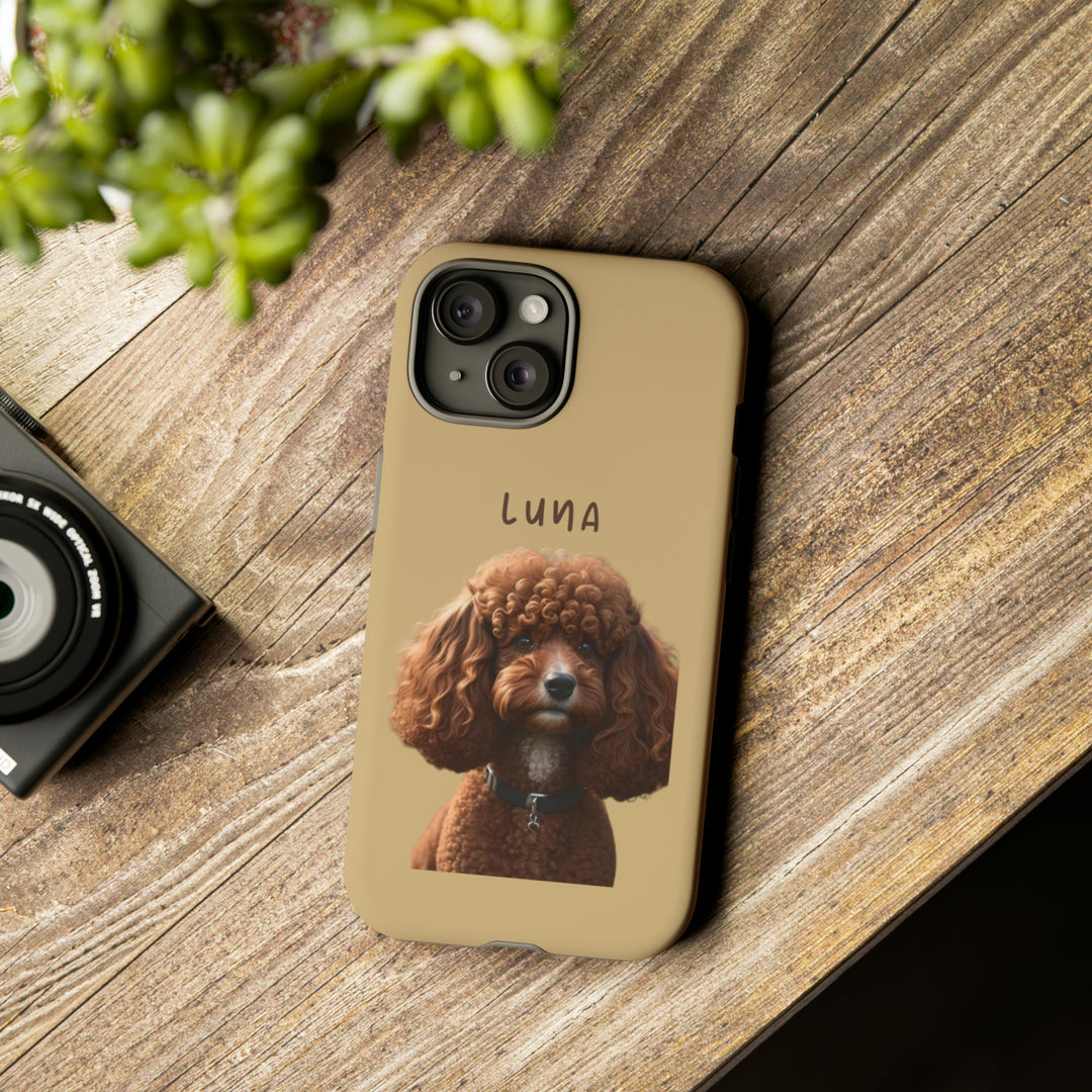 Custom Poodle Pet Phone Case with Photo and Name - Dog Lover's Choice - Creative Canvas Corner