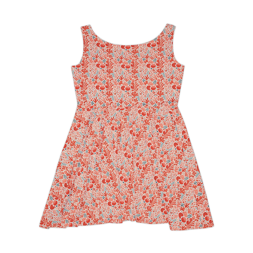 Minimalist Coral Skater Dress for a Fresh Look