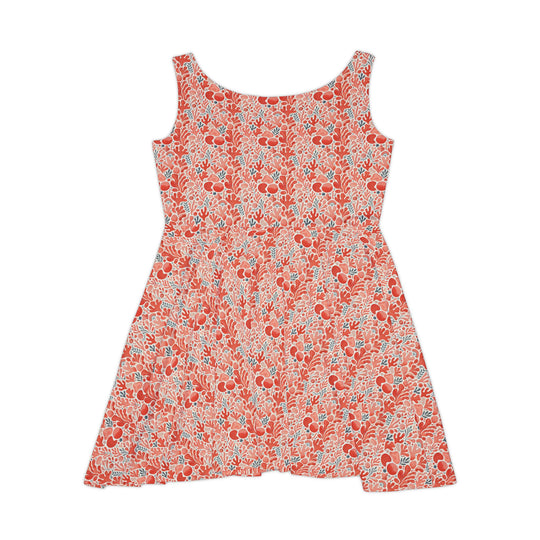 Minimalist Coral Skater Dress for a Fresh Look