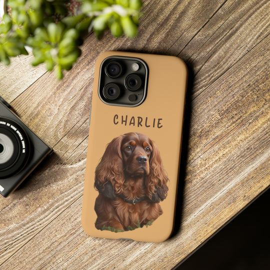 Custom Cocker Spaniel Pet Phone Case with Photo and Name - Dog Lover's Choice - Creative Canvas Corner