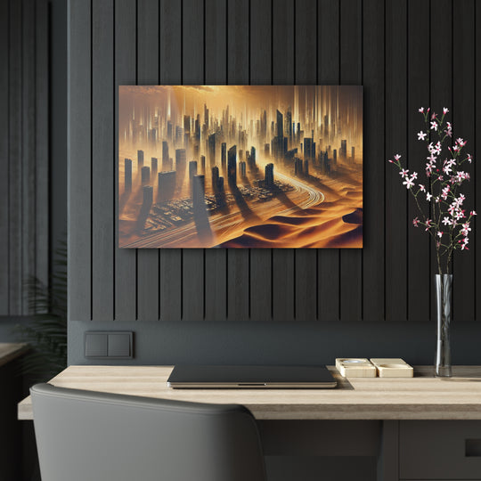 Futuristic Desert Mirage City Acrylic Print