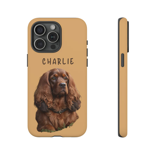 Custom Cocker Spaniel Pet Phone Case with Photo and Name - Dog Lover's Choice - Creative Canvas Corner